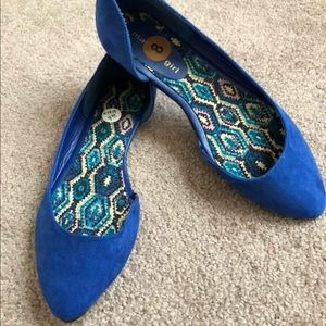 Blue Suede Flats